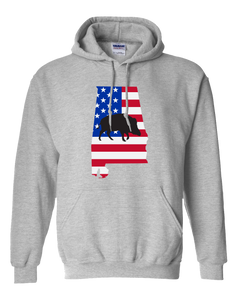 Pullover Hooded Sweatshirt Alabama Athletic Heather Wild Hog Vibrant Design High Quality Tight Knit Ring Spun Low Maintenance Cotton Printed With The Newest Available Color Transfer Technology