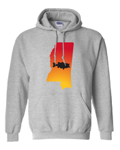 Load image into Gallery viewer, Pullover Hooded Sweatshirt Mississippi Athletic Heather Large Mouth Bass Vibrant Design High Quality Tight Knit Ring Spun Low Maintenance Cotton Printed With The Newest Available Color Transfer Technology