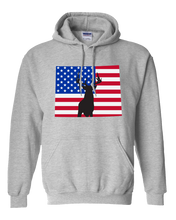 Load image into Gallery viewer, Pullover Hooded Sweatshirt Wyoming Athletic Heather Whitetail Deer Vibrant Design High Quality Tight Knit Ring Spun Low Maintenance Cotton Printed With The Newest Available Color Transfer Technology