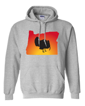 Load image into Gallery viewer, Pullover Hooded Sweatshirt Oregon Athletic Heather Turkey Vibrant Design High Quality Tight Knit Ring Spun Low Maintenance Cotton Printed With The Newest Available Color Transfer Technology
