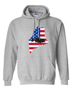 Pullover Hooded Sweatshirt Maine Athletic Heather Large Mouth Bass Vibrant Design High Quality Tight Knit Ring Spun Low Maintenance Cotton Printed With The Newest Available Color Transfer Technology