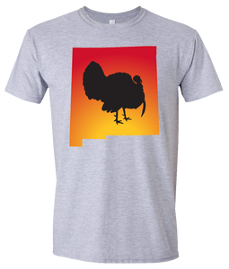 Short Sleeve T-Shirt New Mexico Athletic Heather Turkey Vibrant Design High Quality Tight Knit Ring Spun Low Maintenance Cotton Printed With The Newest Available Color Transfer Technology