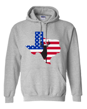 Load image into Gallery viewer, Pullover Hooded Sweatshirt Texas Athletic Heather Whitetail Deer Vibrant Design High Quality Tight Knit Ring Spun Low Maintenance Cotton Printed With The Newest Available Color Transfer Technology