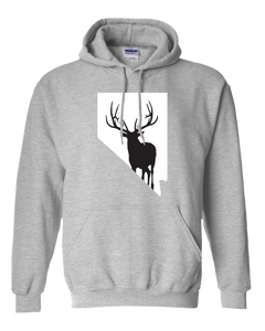 Pullover Hooded Sweatshirt Nevada Athletic Heather Elk Vibrant Design High Quality Tight Knit Ring Spun Low Maintenance Cotton Printed With The Newest Available Color Transfer Technology