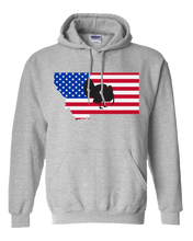 Load image into Gallery viewer, Pullover Hooded Sweatshirt Montana Athletic Heather Turkey Vibrant Design High Quality Tight Knit Ring Spun Low Maintenance Cotton Printed With The Newest Available Color Transfer Technology
