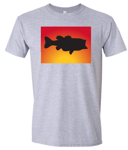 Short Sleeve T-Shirt Colorado Athletic Heather Large Mouth Bass Vibrant Design High Quality Tight Knit Ring Spun Low Maintenance Cotton Printed With The Newest Available Color Transfer Technology