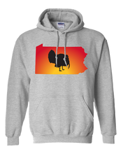 Load image into Gallery viewer, Pullover Hooded Sweatshirt Pennsylvania Athletic Heather Turkey Vibrant Design High Quality Tight Knit Ring Spun Low Maintenance Cotton Printed With The Newest Available Color Transfer Technology