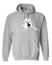 Load image into Gallery viewer, Pullover Hooded Sweatshirt Alaska Athletic Heather Elk Vibrant Design High Quality Tight Knit Ring Spun Low Maintenance Cotton Printed With The Newest Available Color Transfer Technology