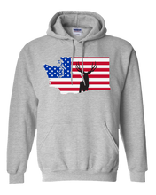 Load image into Gallery viewer, Pullover Hooded Sweatshirt Washington Athletic Heather Mule Deer Vibrant Design High Quality Tight Knit Ring Spun Low Maintenance Cotton Printed With The Newest Available Color Transfer Technology