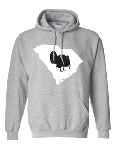 Pullover Hooded Sweatshirt South Carolina Athletic Heather Turkey Vibrant Design High Quality Tight Knit Ring Spun Low Maintenance Cotton Printed With The Newest Available Color Transfer Technology