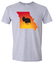 Load image into Gallery viewer, Short Sleeve T-Shirt Missouri Athletic Heather Turkey Vibrant Design High Quality Tight Knit Ring Spun Low Maintenance Cotton Printed With The Newest Available Color Transfer Technology