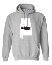 Load image into Gallery viewer, Pullover Hooded Sweatshirt Alabama Athletic Heather Large Mouth Bass Vibrant Design High Quality Tight Knit Ring Spun Low Maintenance Cotton Printed With The Newest Available Color Transfer Technology
