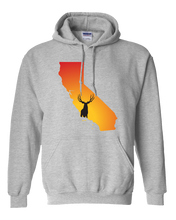 Load image into Gallery viewer, Pullover Hooded Sweatshirt California Athletic Heather Mule Deer Vibrant Design High Quality Tight Knit Ring Spun Low Maintenance Cotton Printed With The Newest Available Color Transfer Technology