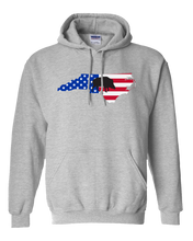 Load image into Gallery viewer, Pullover Hooded Sweatshirt North Carolina Athletic Heather Wild Hog Vibrant Design High Quality Tight Knit Ring Spun Low Maintenance Cotton Printed With The Newest Available Color Transfer Technology