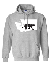 Load image into Gallery viewer, Pullover Hooded Sweatshirt Washington Athletic Heather Mountain Lion Vibrant Design High Quality Tight Knit Ring Spun Low Maintenance Cotton Printed With The Newest Available Color Transfer Technology