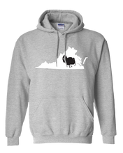 Load image into Gallery viewer, Pullover Hooded Sweatshirt Virginia Athletic Heather Turkey Vibrant Design High Quality Tight Knit Ring Spun Low Maintenance Cotton Printed With The Newest Available Color Transfer Technology