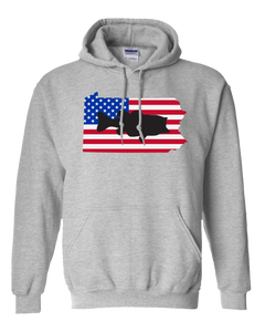 Pullover Hooded Sweatshirt Pennsylvania Athletic Heather Large Mouth Bass Vibrant Design High Quality Tight Knit Ring Spun Low Maintenance Cotton Printed With The Newest Available Color Transfer Technology