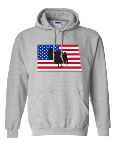 Pullover Hooded Sweatshirt North Dakota Athletic Heather Turkey Vibrant Design High Quality Tight Knit Ring Spun Low Maintenance Cotton Printed With The Newest Available Color Transfer Technology