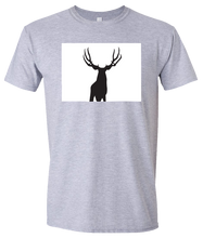 Load image into Gallery viewer, Short Sleeve T-Shirt Colorado Athletic Heather Mule Deer Vibrant Design High Quality Tight Knit Ring Spun Low Maintenance Cotton Printed With The Newest Available Color Transfer Technology