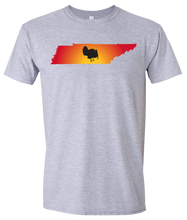 Load image into Gallery viewer, Short Sleeve T-Shirt Tennessee Athletic Heather Turkey Vibrant Design High Quality Tight Knit Ring Spun Low Maintenance Cotton Printed With The Newest Available Color Transfer Technology
