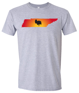 Short Sleeve T-Shirt Tennessee Athletic Heather Turkey Vibrant Design High Quality Tight Knit Ring Spun Low Maintenance Cotton Printed With The Newest Available Color Transfer Technology
