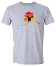 Load image into Gallery viewer, Short Sleeve T-Shirt Alaska Athletic Heather Moose Vibrant Design High Quality Tight Knit Ring Spun Low Maintenance Cotton Printed With The Newest Available Color Transfer Technology