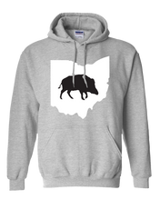 Load image into Gallery viewer, Pullover Hooded Sweatshirt Ohio Athletic Heather Wild Hog Vibrant Design High Quality Tight Knit Ring Spun Low Maintenance Cotton Printed With The Newest Available Color Transfer Technology