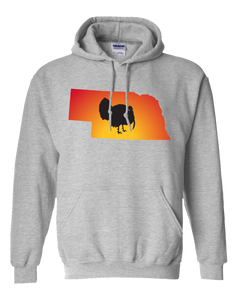 Pullover Hooded Sweatshirt Nebraska Athletic Heather Turkey Vibrant Design High Quality Tight Knit Ring Spun Low Maintenance Cotton Printed With The Newest Available Color Transfer Technology