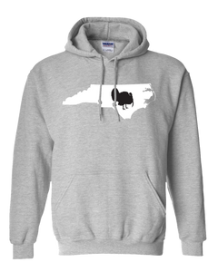 Pullover Hooded Sweatshirt North Carolina Athletic Heather Turkey Vibrant Design High Quality Tight Knit Ring Spun Low Maintenance Cotton Printed With The Newest Available Color Transfer Technology