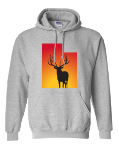 Pullover Hooded Sweatshirt Utah Athletic Heather Elk Vibrant Design High Quality Tight Knit Ring Spun Low Maintenance Cotton Printed With The Newest Available Color Transfer Technology