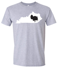 Load image into Gallery viewer, Short Sleeve T-Shirt Kentucky Athletic Heather Turkey Vibrant Design High Quality Tight Knit Ring Spun Low Maintenance Cotton Printed With The Newest Available Color Transfer Technology