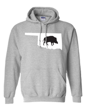 Load image into Gallery viewer, Pullover Hooded Sweatshirt Oklahoma Athletic Heather Wild Hog Vibrant Design High Quality Tight Knit Ring Spun Low Maintenance Cotton Printed With The Newest Available Color Transfer Technology