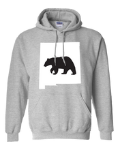 Load image into Gallery viewer, Pullover Hooded Sweatshirt New Mexico Athletic Heather Black Bear Vibrant Design High Quality Tight Knit Ring Spun Low Maintenance Cotton Printed With The Newest Available Color Transfer Technology