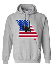 Load image into Gallery viewer, Pullover Hooded Sweatshirt Missouri Athletic Heather Turkey Vibrant Design High Quality Tight Knit Ring Spun Low Maintenance Cotton Printed With The Newest Available Color Transfer Technology