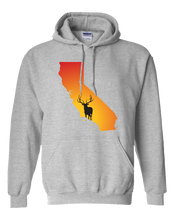 Load image into Gallery viewer, Pullover Hooded Sweatshirt California Athletic Heather Elk Vibrant Design High Quality Tight Knit Ring Spun Low Maintenance Cotton Printed With The Newest Available Color Transfer Technology