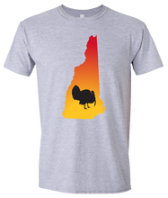 Load image into Gallery viewer, Short Sleeve T-Shirt New Hampshire Athletic Heather Turkey Vibrant Design High Quality Tight Knit Ring Spun Low Maintenance Cotton Printed With The Newest Available Color Transfer Technology