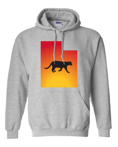 Pullover Hooded Sweatshirt Utah Athletic Heather Mountain Lion Vibrant Design High Quality Tight Knit Ring Spun Low Maintenance Cotton Printed With The Newest Available Color Transfer Technology