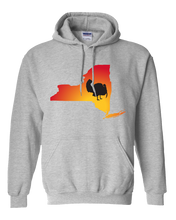 Load image into Gallery viewer, Pullover Hooded Sweatshirt New York Athletic Heather Turkey Vibrant Design High Quality Tight Knit Ring Spun Low Maintenance Cotton Printed With The Newest Available Color Transfer Technology