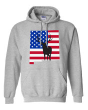 Load image into Gallery viewer, Pullover Hooded Sweatshirt New Mexico Athletic Heather Elk Vibrant Design High Quality Tight Knit Ring Spun Low Maintenance Cotton Printed With The Newest Available Color Transfer Technology