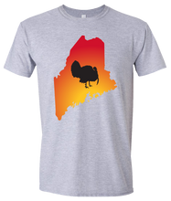 Load image into Gallery viewer, Short Sleeve T-Shirt Maine Athletic Heather Turkey Vibrant Design High Quality Tight Knit Ring Spun Low Maintenance Cotton Printed With The Newest Available Color Transfer Technology