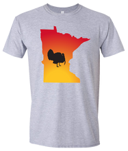 Load image into Gallery viewer, Short Sleeve T-Shirt Minnesota Athletic Heather Turkey Vibrant Design High Quality Tight Knit Ring Spun Low Maintenance Cotton Printed With The Newest Available Color Transfer Technology