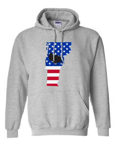 Pullover Hooded Sweatshirt Vermont Athletic Heather Turkey Vibrant Design High Quality Tight Knit Ring Spun Low Maintenance Cotton Printed With The Newest Available Color Transfer Technology