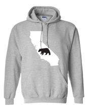 Load image into Gallery viewer, Pullover Hooded Sweatshirt California Athletic Heather Black Bear Vibrant Design High Quality Tight Knit Ring Spun Low Maintenance Cotton Printed With The Newest Available Color Transfer Technology