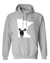 Load image into Gallery viewer, Pullover Hooded Sweatshirt Minnesota Athletic Heather Moose Vibrant Design High Quality Tight Knit Ring Spun Low Maintenance Cotton Printed With The Newest Available Color Transfer Technology