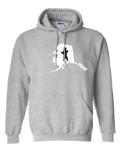 Load image into Gallery viewer, Pullover Hooded Sweatshirt Alaska Athletic Heather Brown Bear Vibrant Design High Quality Tight Knit Ring Spun Low Maintenance Cotton Printed With The Newest Available Color Transfer Technology