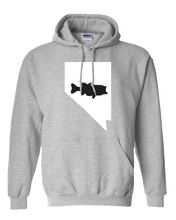 Load image into Gallery viewer, Pullover Hooded Sweatshirt Nevada Athletic Heather Large Mouth Bass Vibrant Design High Quality Tight Knit Ring Spun Low Maintenance Cotton Printed With The Newest Available Color Transfer Technology