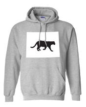 Load image into Gallery viewer, Pullover Hooded Sweatshirt Wyoming Athletic Heather Mountain Lion Vibrant Design High Quality Tight Knit Ring Spun Low Maintenance Cotton Printed With The Newest Available Color Transfer Technology