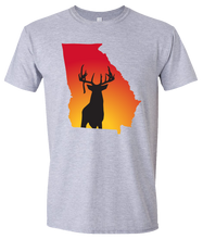 Load image into Gallery viewer, Short Sleeve T-Shirt Georgia Athletic Heather Whitetail Deer Vibrant Design High Quality Tight Knit Ring Spun Low Maintenance Cotton Printed With The Newest Available Color Transfer Technology