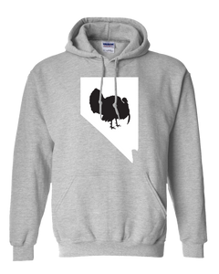 Pullover Hooded Sweatshirt Nevada Athletic Heather Turkey Vibrant Design High Quality Tight Knit Ring Spun Low Maintenance Cotton Printed With The Newest Available Color Transfer Technology