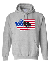 Load image into Gallery viewer, Pullover Hooded Sweatshirt Washington Athletic Heather Turkey Vibrant Design High Quality Tight Knit Ring Spun Low Maintenance Cotton Printed With The Newest Available Color Transfer Technology